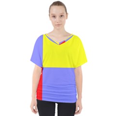 Nitriansky Flag V-Neck Dolman Drape Top