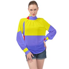 Nitriansky Flag High Neck Long Sleeve Chiffon Top by tony4urban