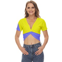 Nitriansky Flag Twist Front Crop Top