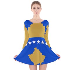 Kosovo Long Sleeve Velvet Skater Dress