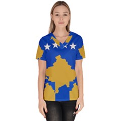 Kosovo Women s V-neck Scrub Top by tony4urban