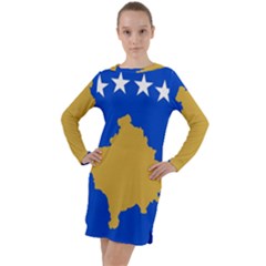 Kosovo Long Sleeve Hoodie Dress