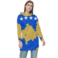 Kosovo Women s Long Oversized Pullover Hoodie