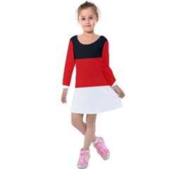 Berlin Old Flag Kids  Long Sleeve Velvet Dress by tony4urban