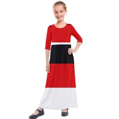 Berlin Old Flag Kids  Quarter Sleeve Maxi Dress by tony4urban