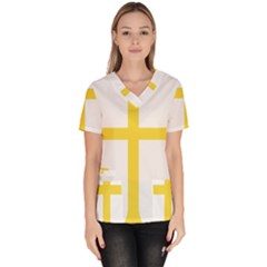 Nord Trondelag Women s V-neck Scrub Top by tony4urban