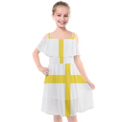 Nord Trondelag Kids  Cut Out Shoulders Chiffon Dress by tony4urban