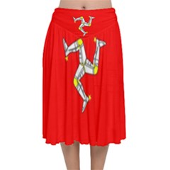 Isle Of Man Velvet Flared Midi Skirt