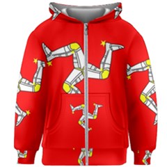 Isle Of Man Kids  Zipper Hoodie Without Drawstring