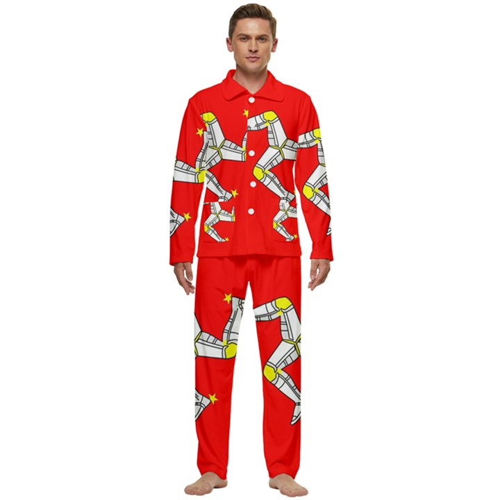 Isle Of Man Men s Long Sleeve Velvet Pocket Pajamas Set