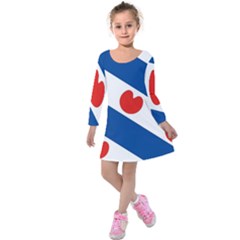 Frisian Flag Kids  Long Sleeve Velvet Dress