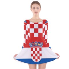 Croatia Long Sleeve Velvet Skater Dress