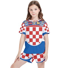 Croatia Kids  Tee And Sports Shorts Set by tony4urban