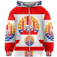 French Polynesia Kids  Zipper Hoodie Without Drawstring