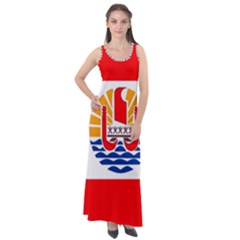 French Polynesia Sleeveless Velour Maxi Dress by tony4urban