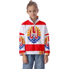 French Polynesia Kids  Half Zip Hoodie