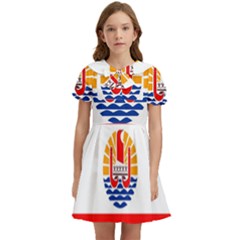 French Polynesia Kids  Bow Tie Puff Sleeve Dress by tony4urban