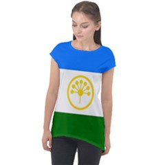 Bashkortostan Flag Cap Sleeve High Low Top by tony4urban