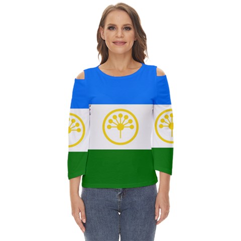 Bashkortostan Flag Cut Out Wide Sleeve Top by tony4urban