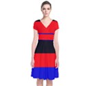 East Frisia Flag Short Sleeve Front Wrap Dress View1