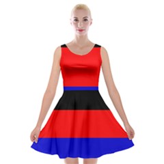 East Frisia Flag Velvet Skater Dress