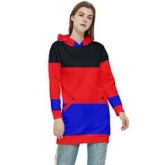 East Frisia Flag Women s Long Oversized Pullover Hoodie