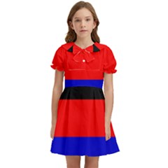 East Frisia Flag Kids  Bow Tie Puff Sleeve Dress by tony4urban