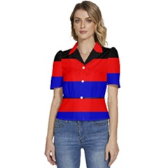 East Frisia Flag Puffed Short Sleeve Button Up Jacket