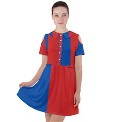 Paris Short Sleeve Shoulder Cut Out Dress  by tony4urban