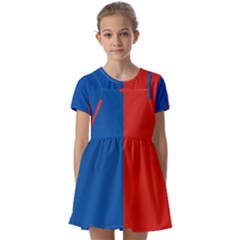 Paris Kids  Short Sleeve Pinafore Style Dress by tony4urban