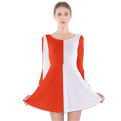 Derry Flag Long Sleeve Velvet Skater Dress