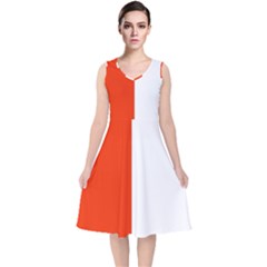 Derry Flag V-neck Midi Sleeveless Dress  by tony4urban