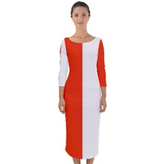 Derry Flag Quarter Sleeve Midi Bodycon Dress by tony4urban