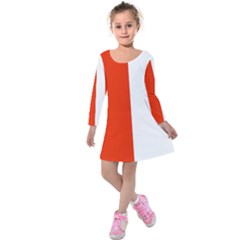 Derry Flag Kids  Long Sleeve Velvet Dress by tony4urban