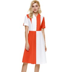 Derry Flag Button Top Knee Length Dress by tony4urban