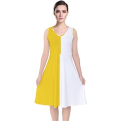 Antrim Flag V-neck Midi Sleeveless Dress  by tony4urban