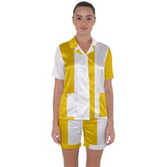 Antrim Flag Satin Short Sleeve Pajamas Set by tony4urban