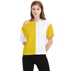 Antrim Flag One Shoulder Cut Out Tee by tony4urban