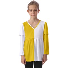 Antrim Flag Kids  V Neck Casual Top by tony4urban