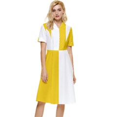 Antrim Flag Button Top Knee Length Dress by tony4urban