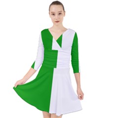 Fermanagh Flag Quarter Sleeve Front Wrap Dress by tony4urban