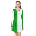 Fermanagh Flag Long Sleeve V-neck Flare Dress View1