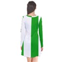 Fermanagh Flag Long Sleeve V-neck Flare Dress View2