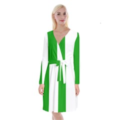 Fermanagh Flag Long Sleeve Velvet Front Wrap Dress by tony4urban