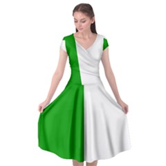 Fermanagh Flag Cap Sleeve Wrap Front Dress by tony4urban