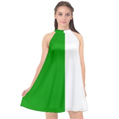 Fermanagh Flag Halter Neckline Chiffon Dress 