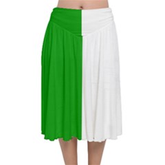 Fermanagh Flag Velvet Flared Midi Skirt by tony4urban