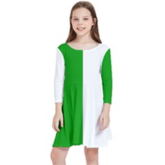 Fermanagh Flag Kids  Quarter Sleeve Skater Dress by tony4urban