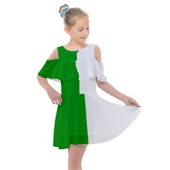 Fermanagh Flag Kids  Shoulder Cutout Chiffon Dress by tony4urban