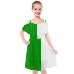 Fermanagh Flag Kids  Cut Out Shoulders Chiffon Dress by tony4urban